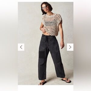 We The Free Moxie Pull-On Barrel Jeans, night hawk